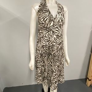 Saks Fifth Avenue THREADS 100% Linen Halter Dress 12